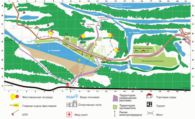 Схема Грушинского фестиваля 2006